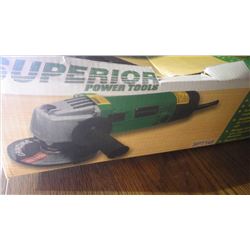 Two new unused Superior power tools 4 1/2" angle grinders.