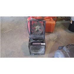 Two construction heaters