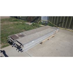 Six sections of 10' scaffold decking