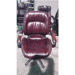 Adjustable leather office chair