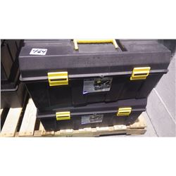 Two new unused 26" toolboxes with lift out tray with side compartments