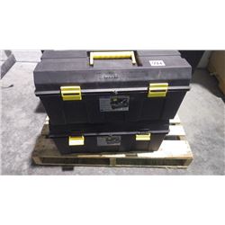 Two new unused 26" toolboxes with lift out tray with side compartments