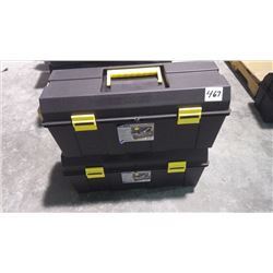 Two new unused 26" toolboxes with lift out tray with side compartments