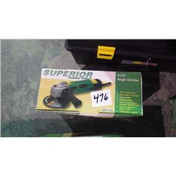Two new unused Superior power tools 4 1/2" angle grinders.