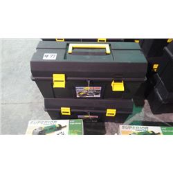 Two new unused 22"" toolboxes with lift out upper tray with side compartments