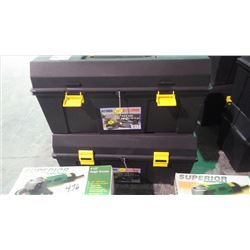 Two new unused 22"" toolboxes with lift out upper tray with side compartments