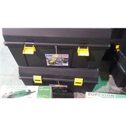 Two new unused 22"" toolboxes with lift out upper tray with side compartments