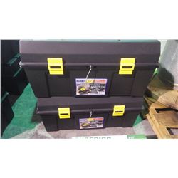 Two new unused 22"" toolboxes with lift out upper tray with side compartments