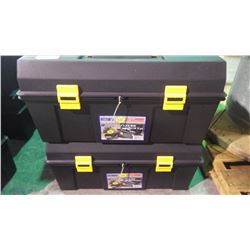 Two new unused 22"" toolboxes with lift out upper tray with side compartments