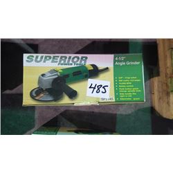 Two new unused Superior power tools 4 1/2" angle grinders.