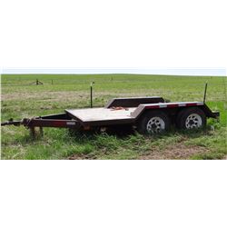 1985 Shop-built flatbed, 10’, bp, 7000# Hammerblow axles, 16” wheels