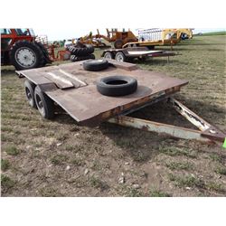 Shop-built skid-steer trailer, 12’l x 7.5’w, bp, 2” ball, steel deck, mobile home axles