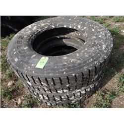 (4) 295/75R22.5 truck tires, near new!