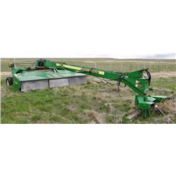 JD 945 MoCo rotary mower, 13', pull-type, 1000 pto, 2 pt. swivel hitch, center pivot w/ hyd. swing, 