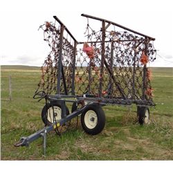 Delta pasture harrow, 28', 3 sections, wing fold, chain style