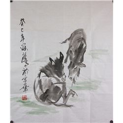 Bao Haiying b.1976 Chinese Watercolour on Paper