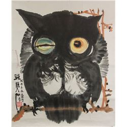 Huang Yongyu b.1924 Chinese Watercolour Paper Roll