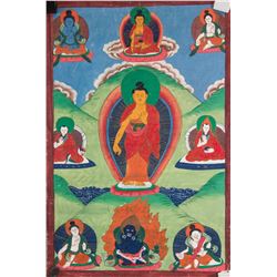 Tibetan Tanka Painting of Buddha on Canvas