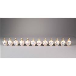 Set 12 Chinese Famille Rose Snuff Bottles Qianlong