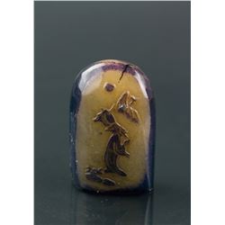 Chinese Crow Skin Shoushan Stone Carved Seal