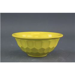 Chinese Yellow Hardstone Bowl Shen De Tang Mark