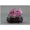 Image 1 : Chinese Hardstone Carved Frog with Stand