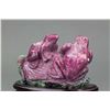 Image 3 : Chinese Hardstone Carved Frog with Stand