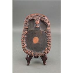 Chinese Dragon Ink Stone Carved with Poem