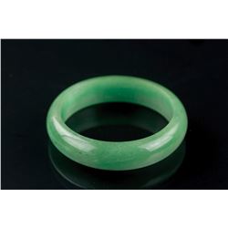 Burma Green Jadeite Carved Bangle