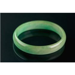 Burma Green Jadeite Carved Bangle