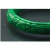 Image 2 : Burma Green Jadeite Carved Bangle