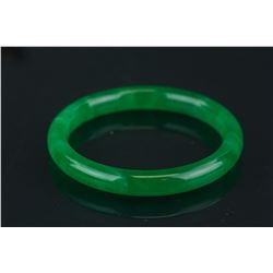 Burma Green Jadeite Carved Bangle