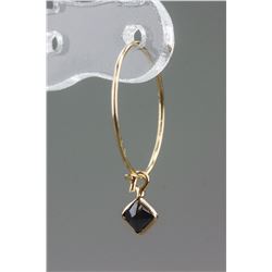 14kt Yellow Gold Black Diamond Earring CRV$600