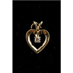 0.10ct Diamond 14k Yellow Gold Pendant RV$600