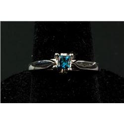 0.25ct Blue Diamond &0.03ct Diamond Ring CRV$1800