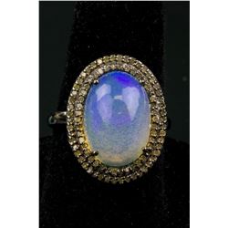 4.00ct Opal &0.50ct Diamond ring CRV$1100