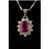Image 2 : 4 PC Chinese Ruby Jewellery Set with Certficate