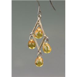 3.20ct Orange Sapphire Earrings CRV$750