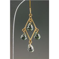 3.20ct Sapphire 14k Yellow Gold Earrings CRV$750