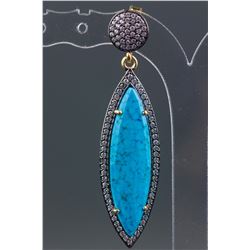 Sterling Silver Turquoise Earrings CRV$550