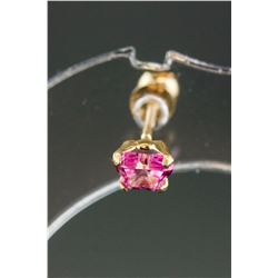 14k Yellow Gold Pink Zirconia Earrings RV $160