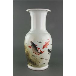 Chinese Famille Rose Porcelain Vase Deng Bishan