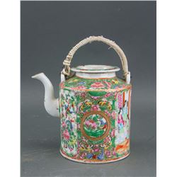 Chinese Canton Enamel Porcelain Teapot