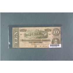 Feb17 1864 Confederate States of America $10 Bill