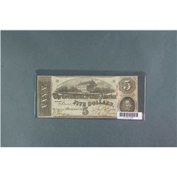 July 1863 Confederate States of America $5 Bill