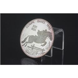 North Korea 1992 Olympic Games Silver Coin 999 MK
