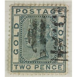 Australia Gold Coast Two Pence 1883-1891 Stamp