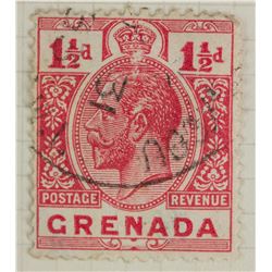 Grenada 1 and 1/2 D 1921-29 Stamp