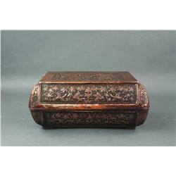 Chinese Tang Dragon Bronze Carved Box Zhenguan MK