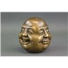 Image 2 : Chinese Bronze Four-Face Figure Head with Mark